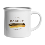 Tasse en céramique style vintage idéale pour la sublimation 250 ml couleur noir troisième vue