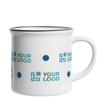 Tasse en céramique style vintage idéale pour la sublimation 250 ml couleur noir avec zone d'impression