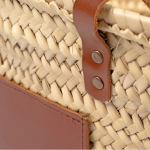 Grand panier en palmier, idéal pour la plage, fabriqué dans l'UE couleur naturel deuxième vue