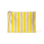 Trousse en coton recyclé avec dragonne type bracelet 180 g/m² couleur jaune