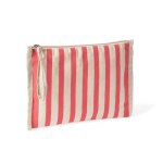 Trousse en coton recyclé avec dragonne type bracelet 180 g/m² couleur corail première vue