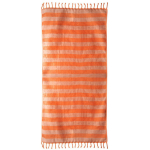 Paréo à rayures en coton recyclé, idéal pour la plage, 340 g/m² couleur rouge deuxième vue