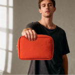 Trousse en nylon et polyester grande capacité 130 g/m² couleur rouge deuxième vue