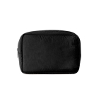 Trousse en nylon et polyester avec fermeture éclair assortie couleur noir
