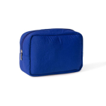 Trousse en nylon et polyester avec fermeture éclair assortie couleur bleu première vue