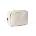 Trousse en nylon et polyester avec fermeture éclair assortie couleur beige première vue