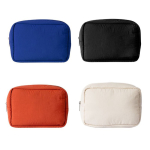 Trousse en nylon et polyester avec fermeture éclair assortie couleur beige deuxième vue