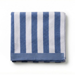 Serviette pour la plage en coton absorbant de 420 g/m² et 80 x 160 cm couleur bleu première vue