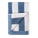 Serviette pour la plage en coton absorbant de 420 g/m² et 80 x 160 cm couleur bleu deuxième vue
