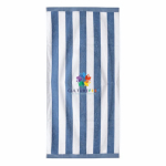 Serviette pour la plage en coton absorbant de 420 g/m² et 80 x 160 cm couleur bleu cinquième vue