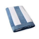 Serviette pour la plage en coton absorbant de 420 g/m² et 80 x 160 cm couleur bleu