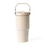 Bouteille isotherme anti-fuite en acier inoxydable recyclé 600 ml couleur beige