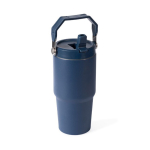 Bouteille isotherme anti-fuite en acier inoxydable recyclé 600 ml couleur bleu marine troisième vue