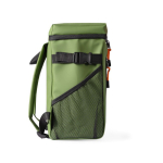 Sac à dos isotherme avec compartiments et similicuir à personnaliser couleur vert troisième vue