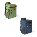 Sac à dos isotherme avec compartiments et similicuir à personnaliser couleur vert vue détaillée