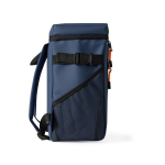 Sac à dos isotherme avec compartiments et similicuir à personnaliser couleur bleu marine troisième vue
