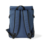 Sac à dos isotherme avec compartiments et similicuir à personnaliser couleur bleu marine quatrième vue