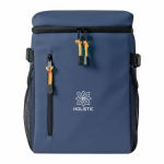 Sac à dos isotherme avec compartiments et similicuir à personnaliser couleur bleu marine sixième vue