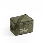 Sac isotherme avec longues anses et fermeture éclair format individuel couleur vert deuxième vue