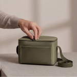 Sac isotherme avec longues anses et fermeture éclair format individuel couleur vert troisième vue