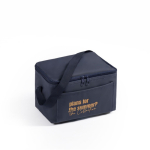 Sac isotherme avec longues anses et fermeture éclair format individuel couleur bleu marine deuxième vue