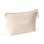 Trousse en coton avec étiquette assortie pour marquage 310 g/m² couleur blanc première vue