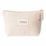 Trousse en coton avec étiquette assortie pour marquage 310 g/m² couleur blanc troisième vue