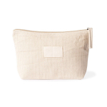 Trousse en coton avec étiquette assortie pour marquage 310 g/m² couleur blanc