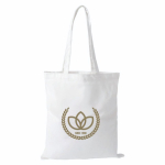 Sac en polyester à anses longues et résistance de 10 kg 300 g/m² couleur blanc troisième vue