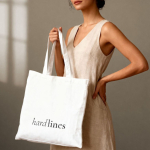 Sac en polyester à anses longues et résistance de 10 kg 300 g/m² couleur blanc sixième vue