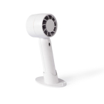 Ventilateur portable avec support pour bureau et téléphone couleur blanc première vue