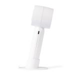 Ventilateur portable avec support pour bureau et téléphone couleur blanc troisième vue