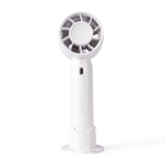 Ventilateur portable avec support pour bureau et téléphone couleur blanc