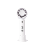 Ventilateur portable avec support pour bureau et téléphone couleur blanc avec zone d'impression
