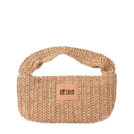 Petit sac en papier et polyester avec étiquette de marquage couleur marron avec zone d'impression