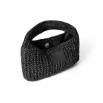 Petit sac en papier et polyester avec étiquette de marquage couleur noir première vue