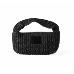 Petit sac en papier et polyester avec étiquette de marquage couleur noir