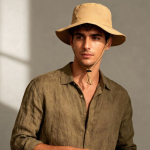 Chapeau d’aventure ajustable style safari en nylon et polyester68625b3f9b0dbdfc399644ad couleur camel vue détail 4