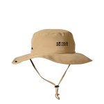Chapeau d’aventure ajustable style safari en nylon et polyester68625b3f9b0dbdfc399644ad couleur camel avec zone d'impression