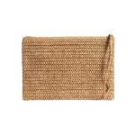 Trousse en papier et polyester avec étiquette pour marquage couleur marron première vue