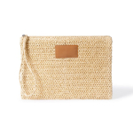 Trousse en papier et polyester avec étiquette pour marquage couleur naturel