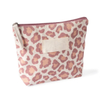 Trousse en coton recyclé avec motif animal 200 g/m² couleur rose première vue