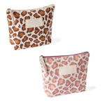 Trousse en coton recyclé avec motif animal 200 g/m² couleur rose deuxième vue