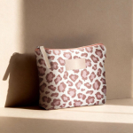 Trousse en coton recyclé avec motif animal 200 g/m² couleur rose troisième vue