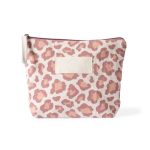 Trousse en coton recyclé avec motif animal 200 g/m² couleur rose