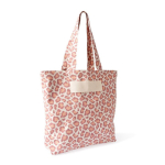 Sac en coton recyclé avec motif animalier 200 g/m² couleur rose première vue