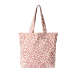 Sac en coton recyclé avec motif animalier 200 g/m² couleur rose deuxième vue