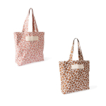 Sac en coton recyclé avec motif animalier 200 g/m² couleur rose troisième vue