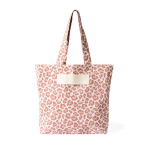 Sac en coton recyclé avec motif animalier 200 g/m² couleur rose