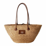 Sac moyen en papier à longues anses à personnaliser couleur marron deuxième vue